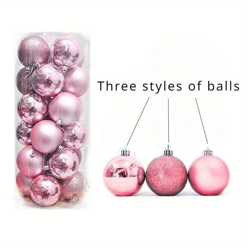 Bolas navideñas festivas para colgar como adornos para el árbol.