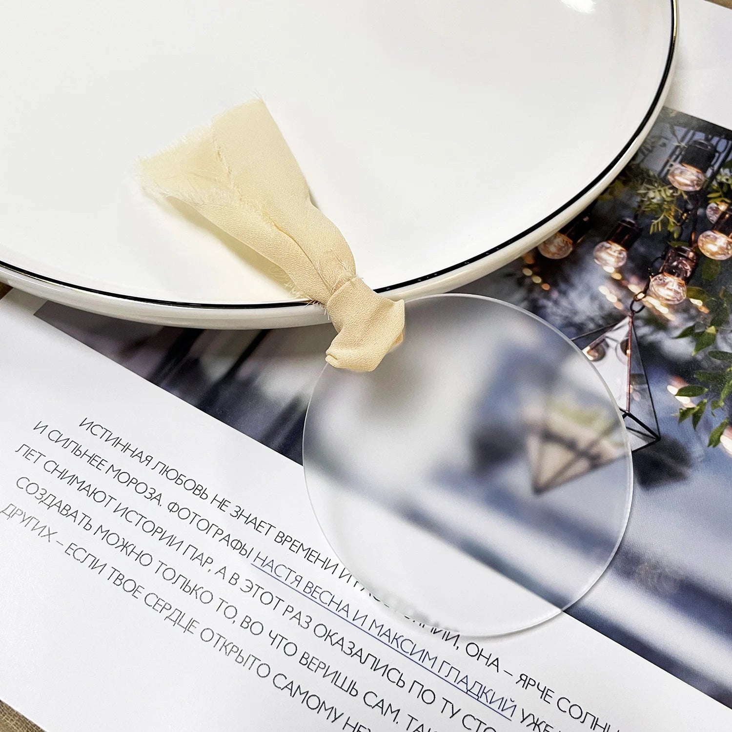 Segnaposto per matrimonio in acrilico, con etichetta in acrilico satinato, arco da 10/20/50 pezzi