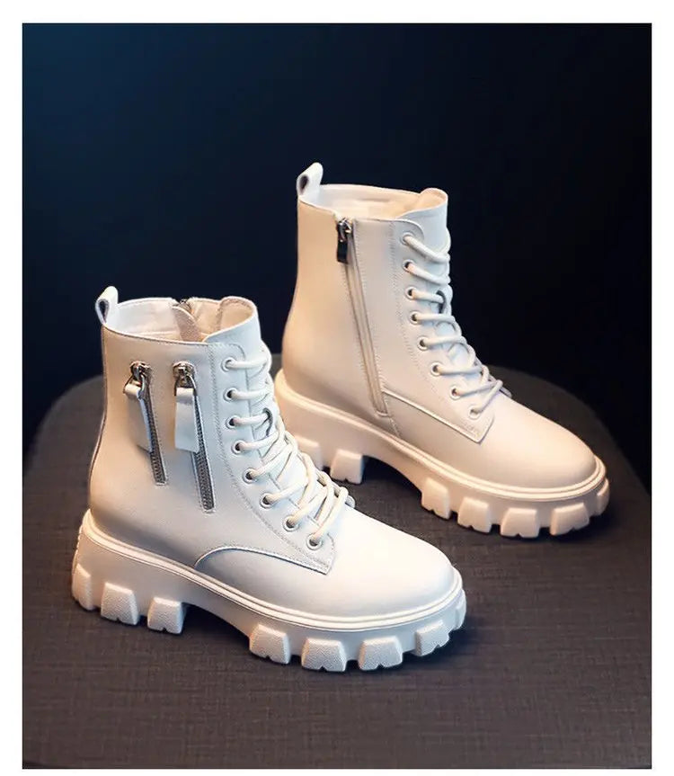 Botines Otoño Invierno 2025 Zapatos Altos de Algodón