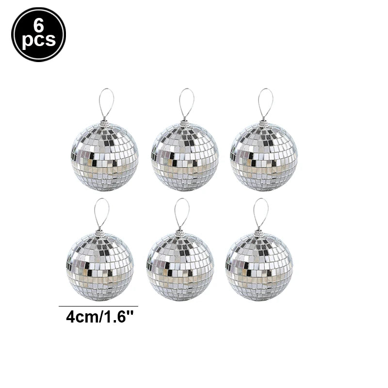 Mirror Disco Ball 70s Party Decorations Reflective Hanging 2-10cm