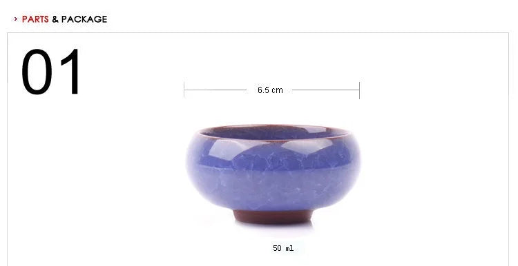 Handmade Ice Crack Ceramic Candlestick Bowl