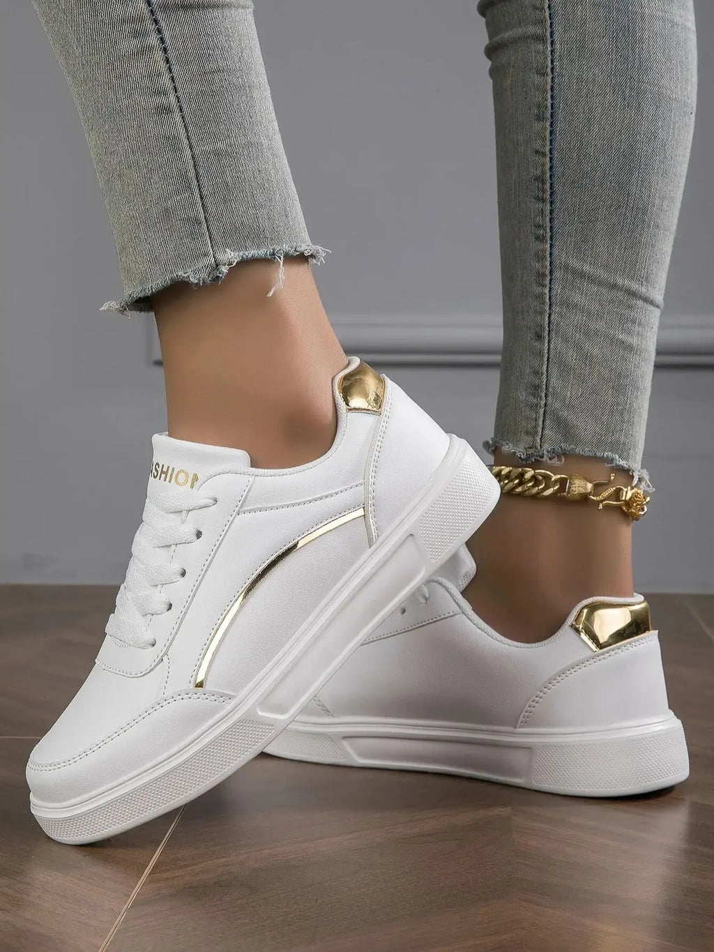 Leather Platform Sneakers for Women Classics Comfort  Non-Slip