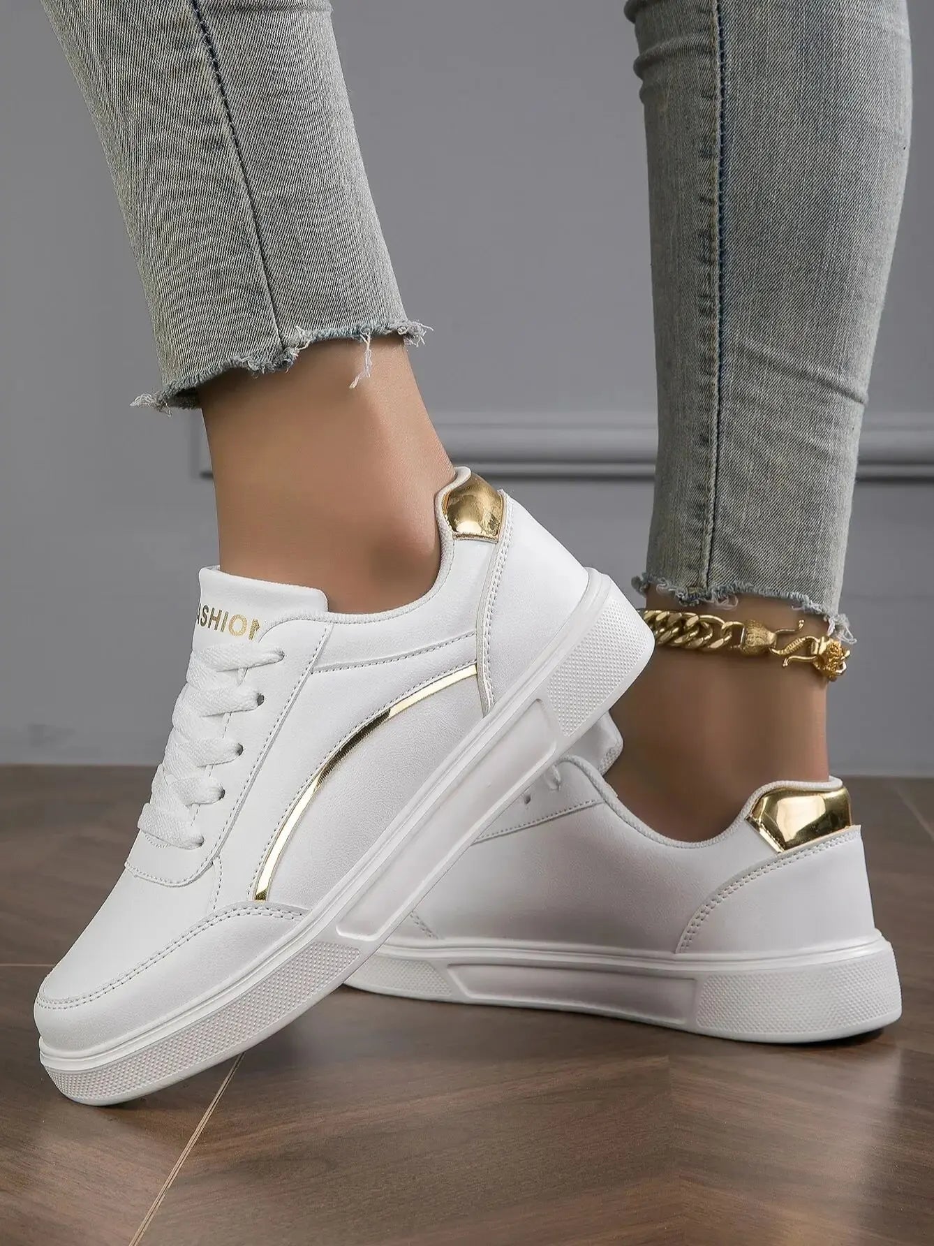 Leather Platform Sneakers for Women Classics Comfort  Non-Slip