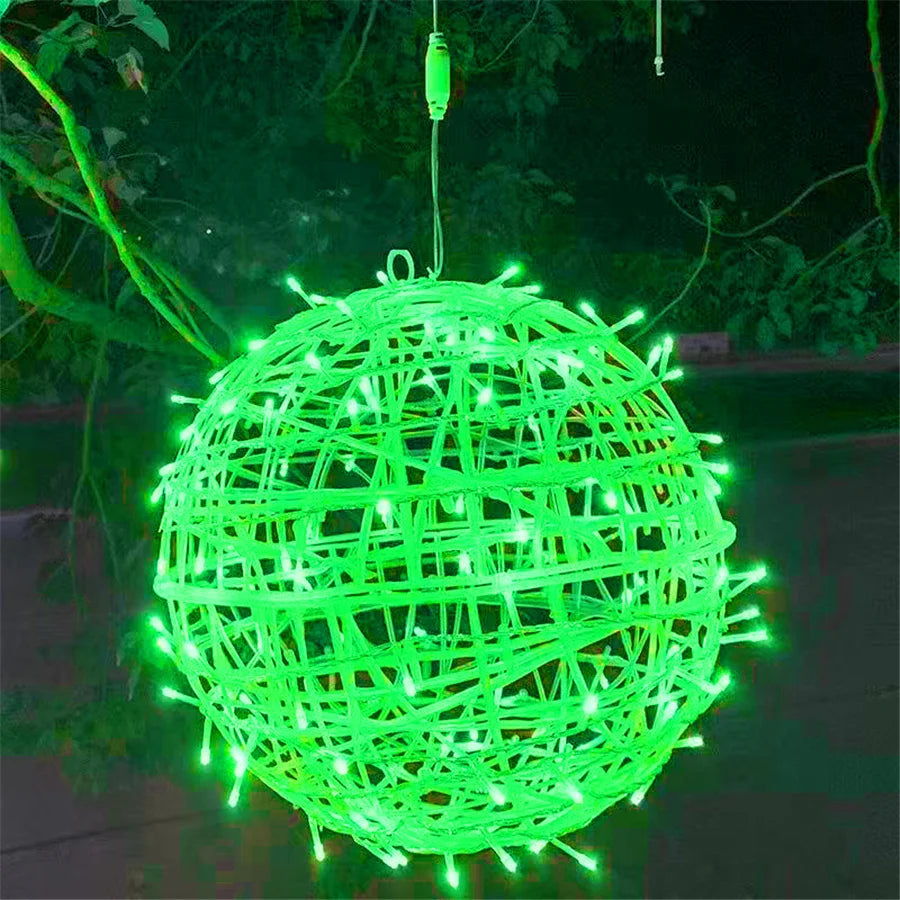 Christmas  Lights LED Rattan Ball String Outdoor 20CM 30CM.