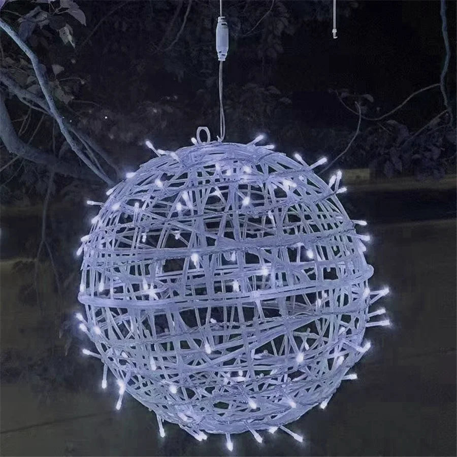 Christmas  Lights LED Rattan Ball String Outdoor 20CM 30CM.