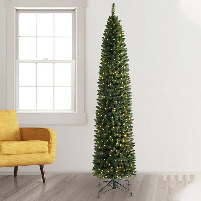 Árbol de Navidad artificial de lujo 2025, decoración para el hogar, gran novedad, adornos navideños, árbol de Navidad de 150/180/210 cm