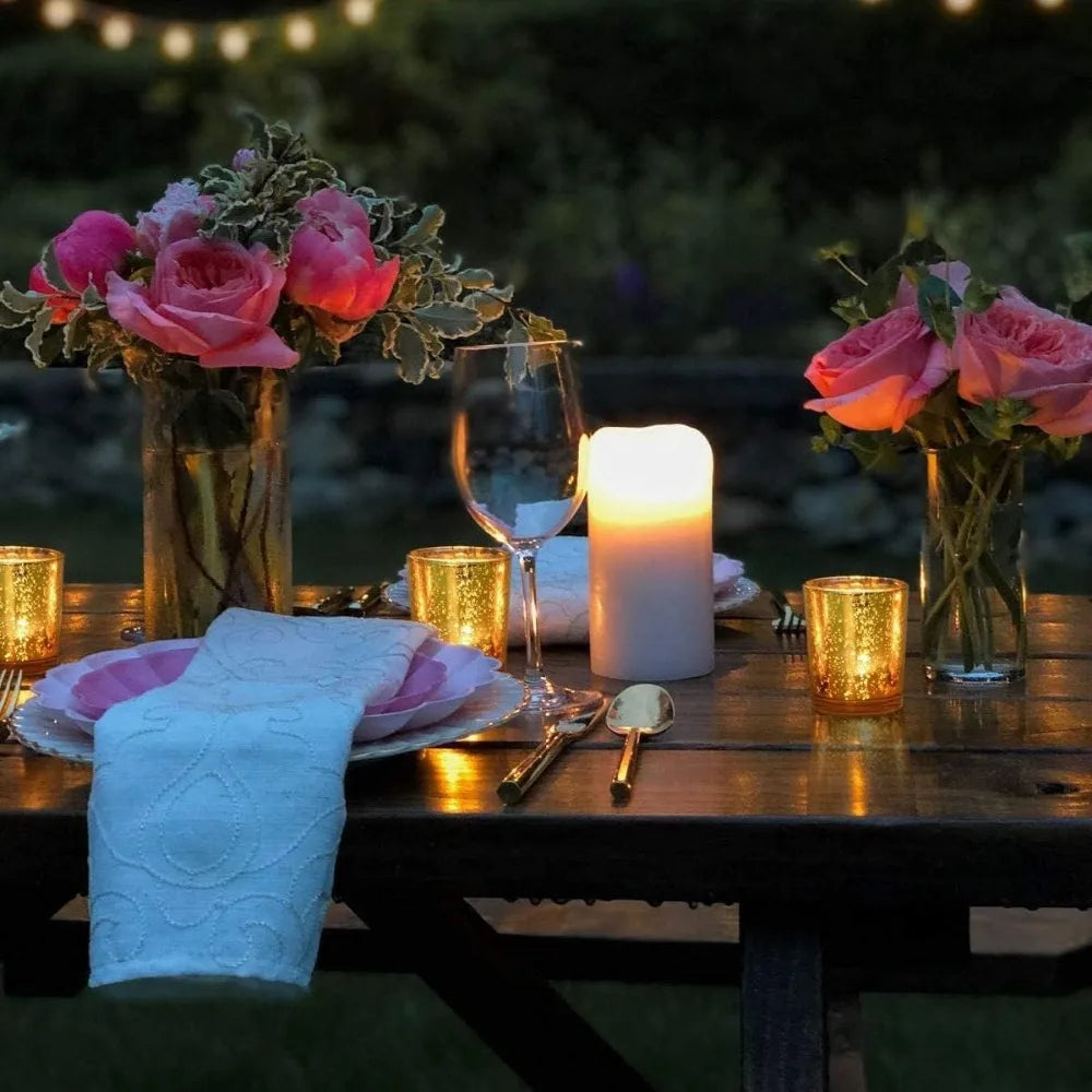 Teelichthalter aus Quecksilberglas