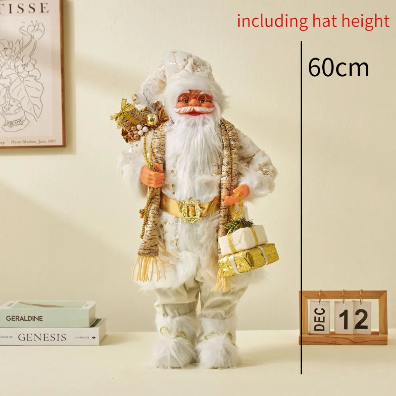 Große Weihnachtsmann-Puppen, Ornamente, 60 cm, stehender Weihnachtsmann.
