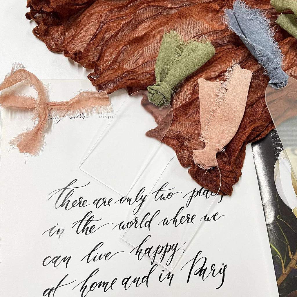 Segnaposto per matrimonio in acrilico, con etichetta in acrilico satinato, arco da 10/20/50 pezzi