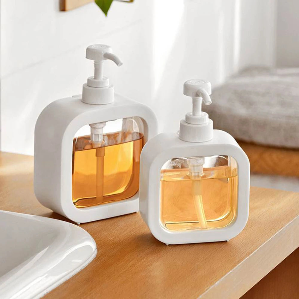Large-capacity soap dispenser bottle transparent.
