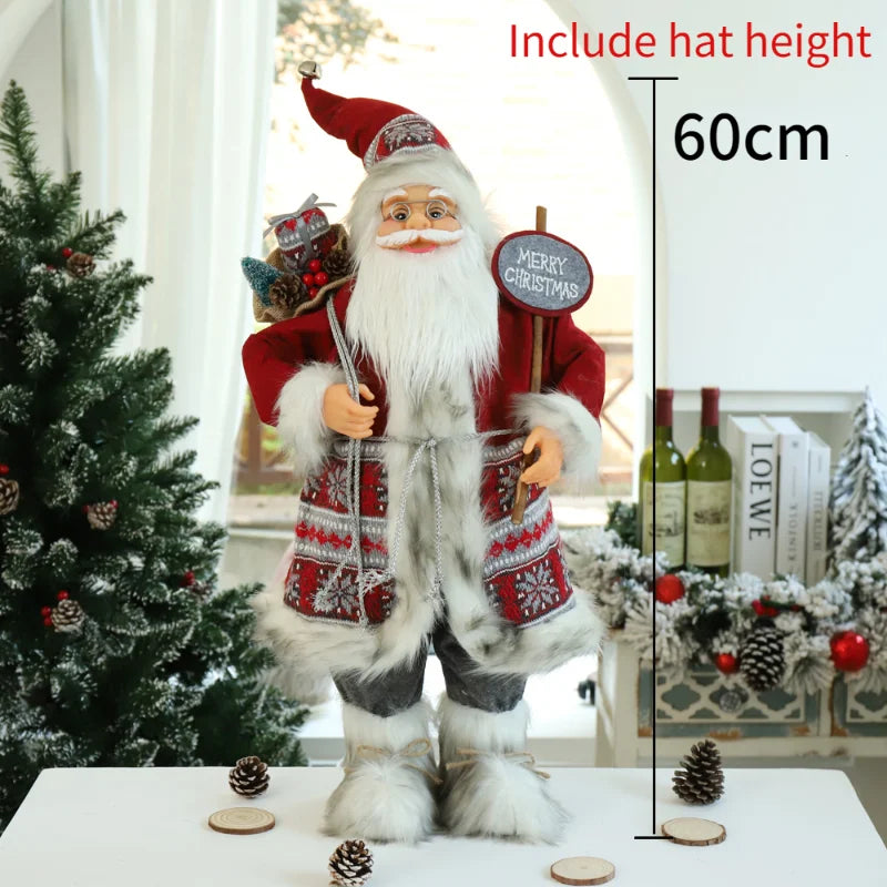 Große Weihnachtsmann-Puppen, Ornamente, 60 cm, stehender Weihnachtsmann.