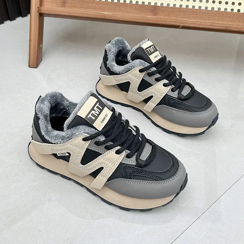 Zapatillas de algodón para mujer, cálidas y esponjosas, para invierno 2025