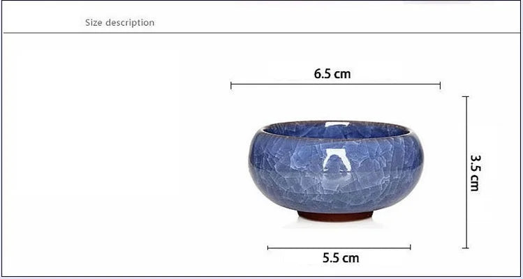 Handmade Ice Crack Ceramic Candlestick Bowl