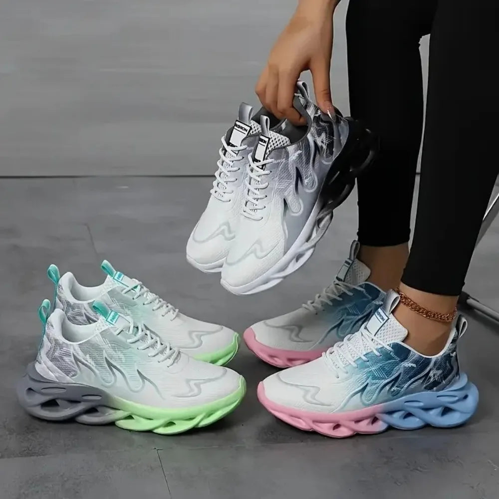 Womens Ladies Walking Tennis Shoes Slip on Lightweight