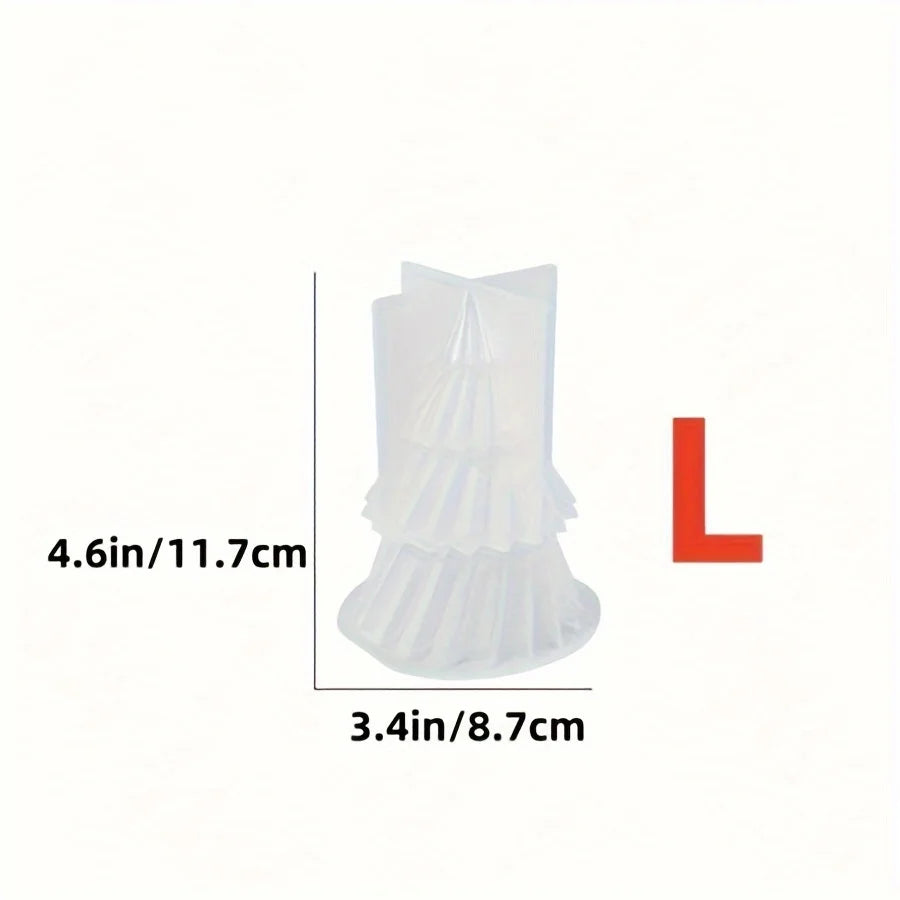 Molde de silicona para vela de árbol de Navidad con forma de árbol de Navidad.