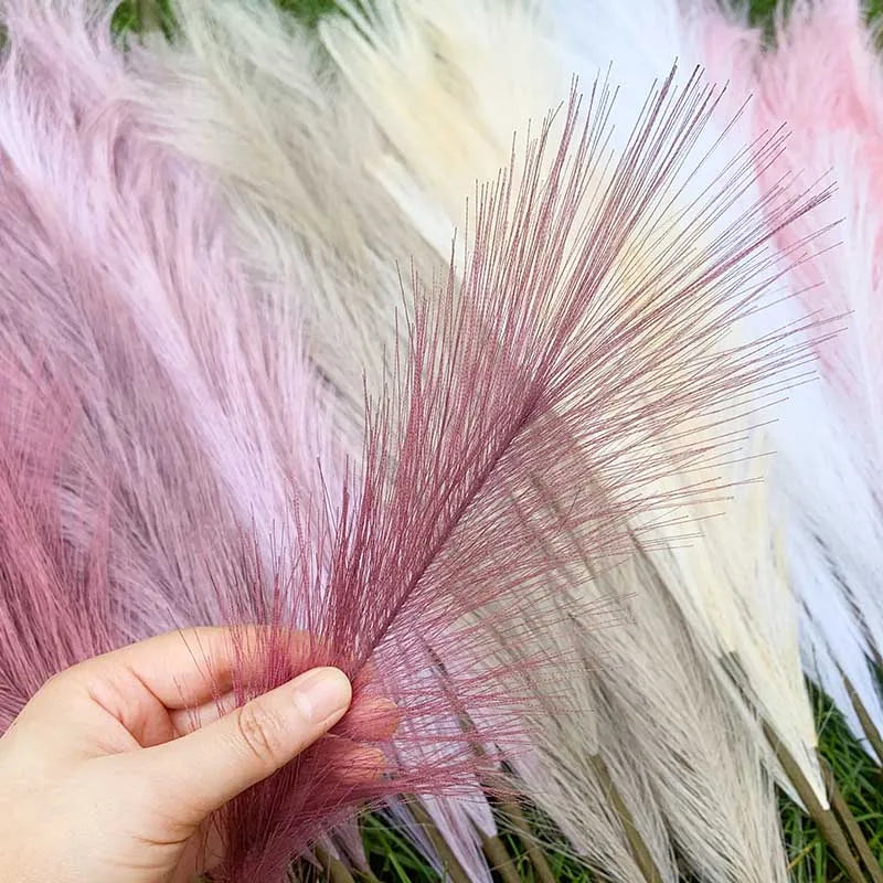 Hierba de la pampa artificial, flores secas de caña, 5 unidades, 100 cm