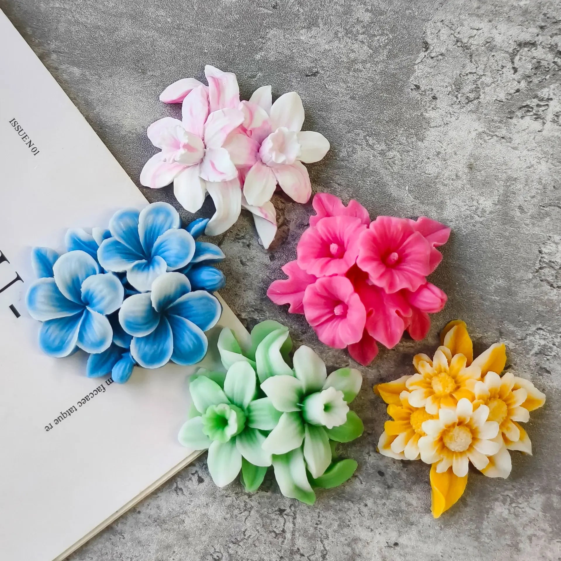 Blumen-Silikonform für selbstgemachte Aromatherapiekerzen