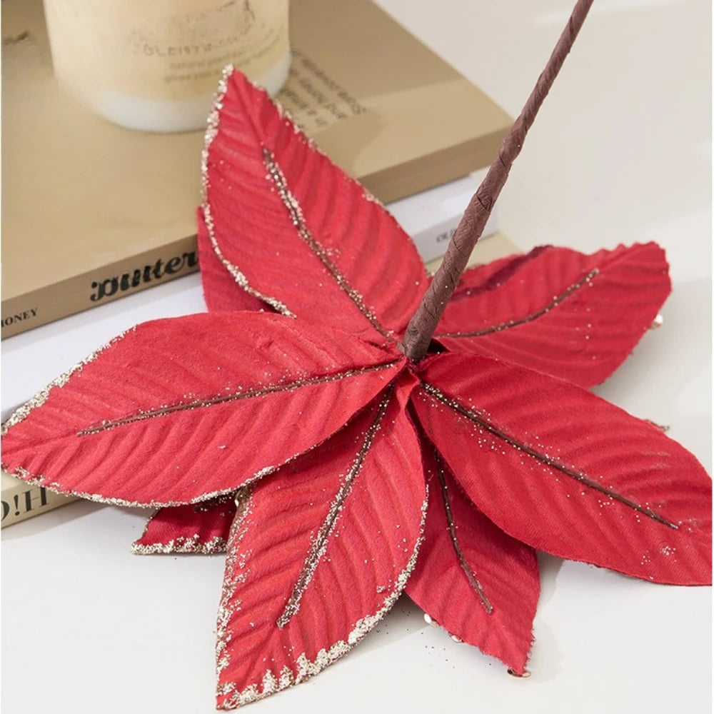 Flor de Navidad Flor Artificial Roja.