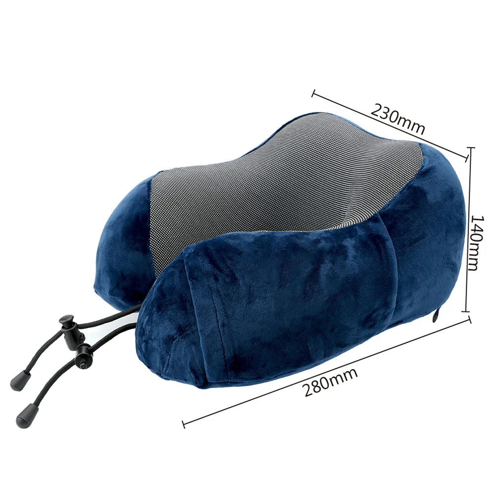 Cuscino da viaggio morbido a forma di U in memory foam per il collo