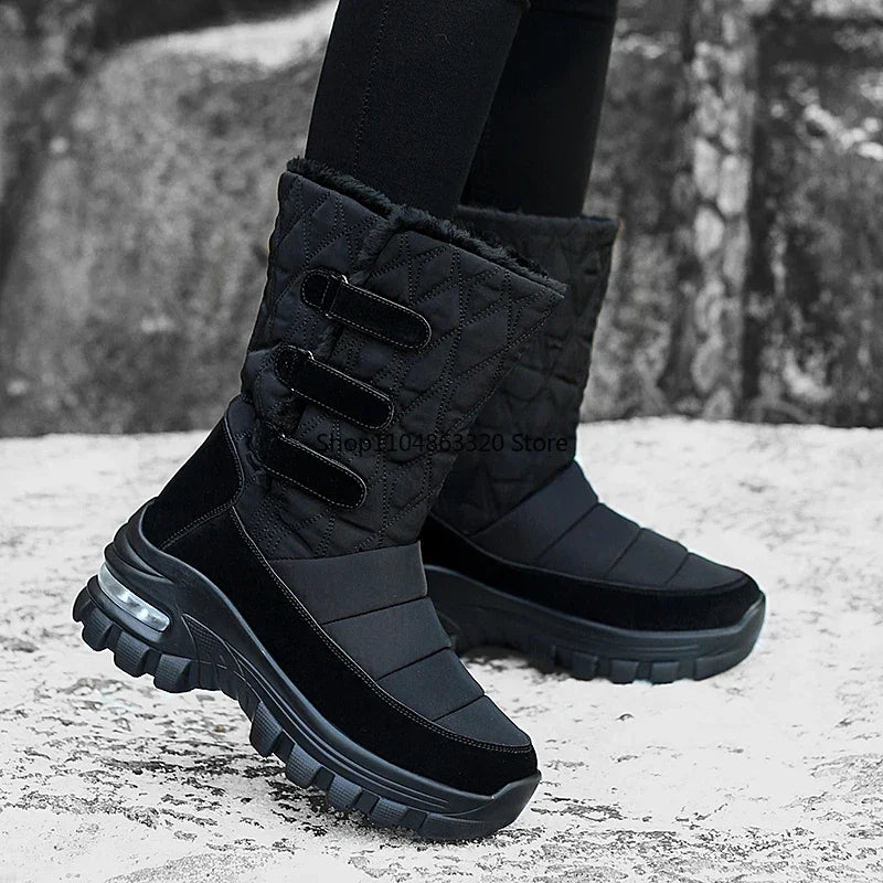Botas de nieve de invierno antideslizantes e impermeables para mujer