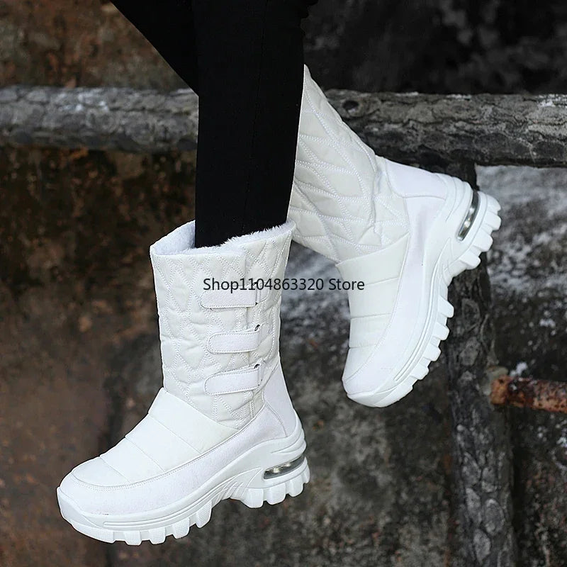 Botas de nieve de invierno antideslizantes e impermeables para mujer