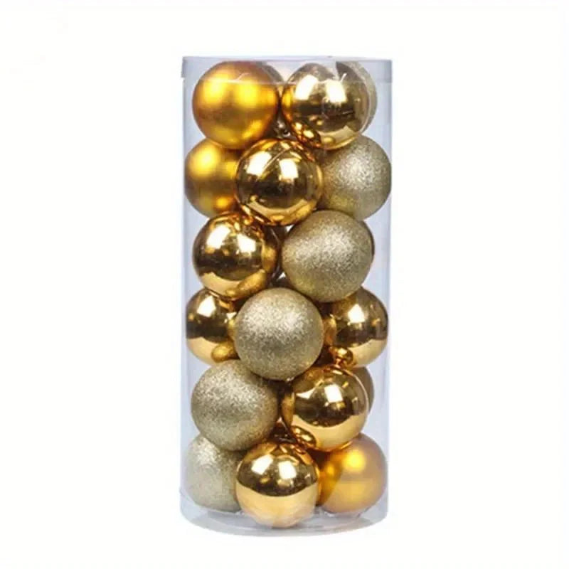 Bolas navideñas festivas para colgar como adornos para el árbol.