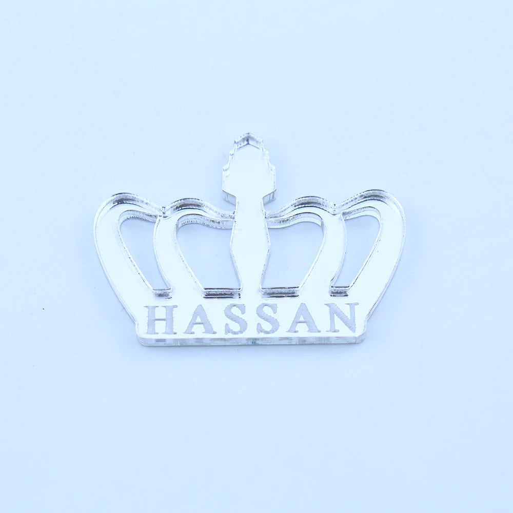 30 piezas de corona acrílica con espejo personalizado para bebé