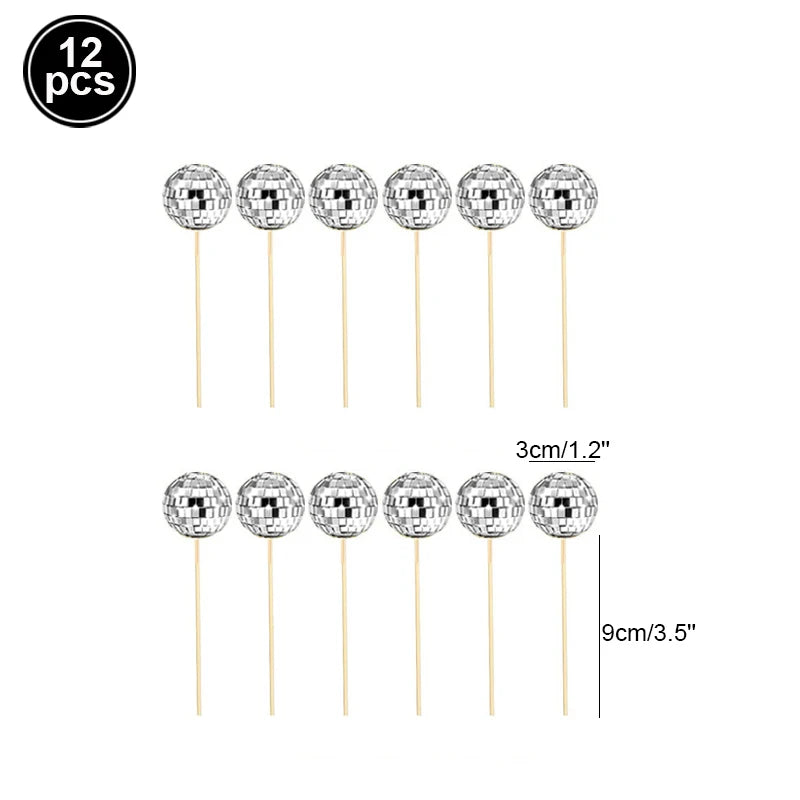 Palla da discoteca a specchio, decorazione per feste anni '70, riflettente, da appendere, 2-10 cm