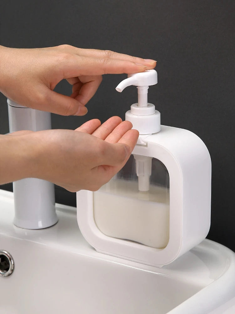 Large-capacity soap dispenser bottle transparent.
