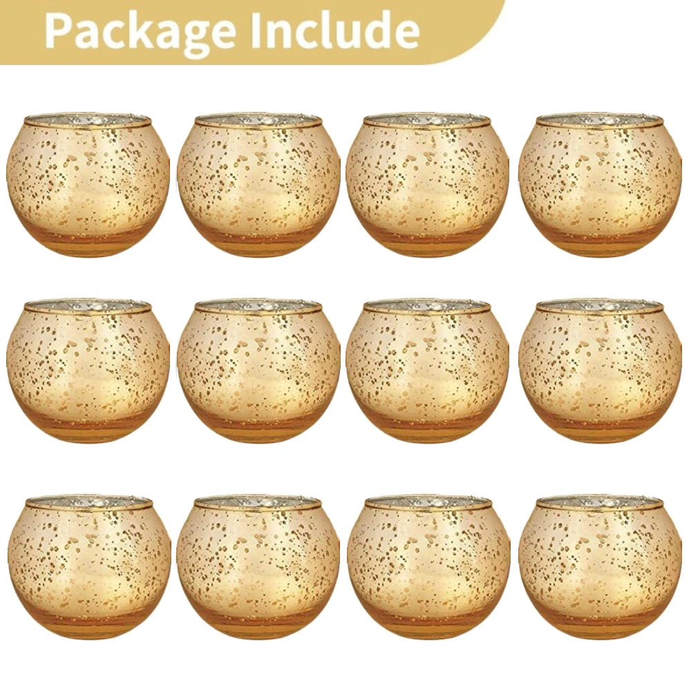 Teelichthalter aus Quecksilberglas