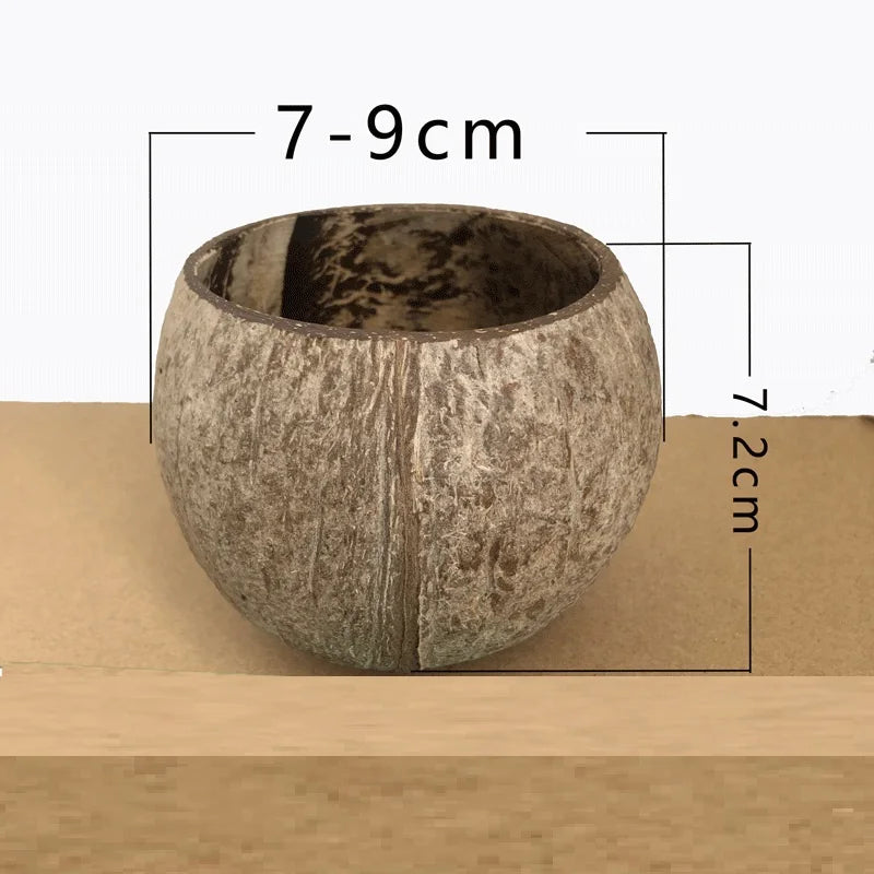 Natürliche Kokosnuss-Kerzenschale Retro Kokosnussschalen-Kerzenmacher