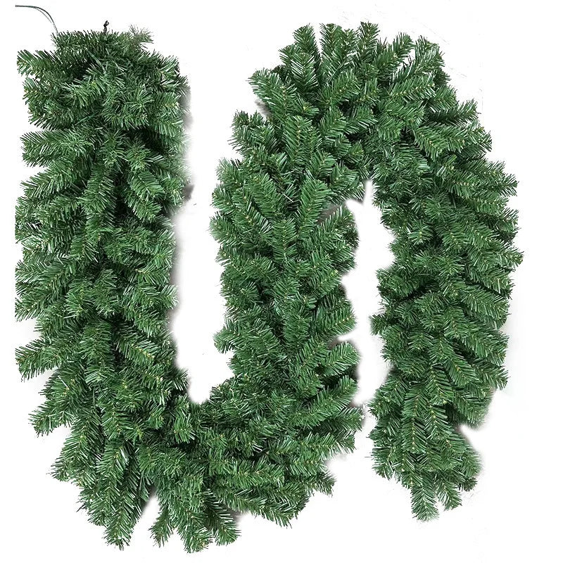 Artificial Pine Leaf Rattan Strip Green Christmas Garland Wreath