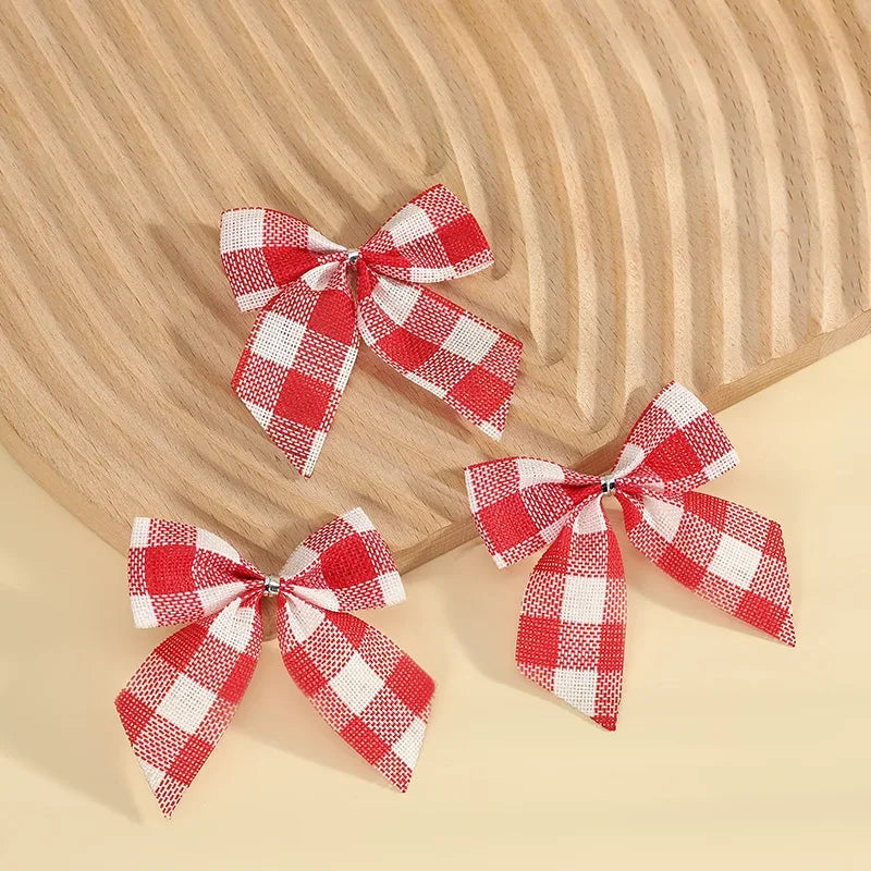 Christmas Bows Gold Red Bows.