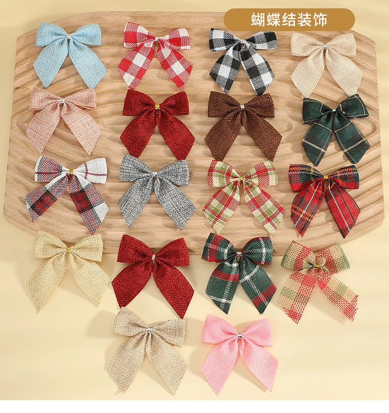 Christmas Bows Gold Red Bows.