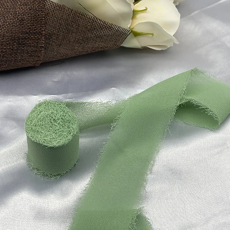 Nastro di pizzo, nastro di seta chiffon, fiori