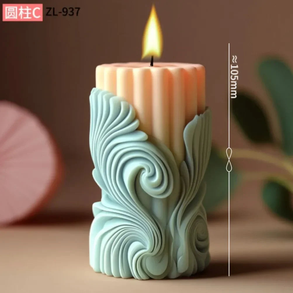 Grande stampo in silicone per candela a forma di rosa con fiore di peonia