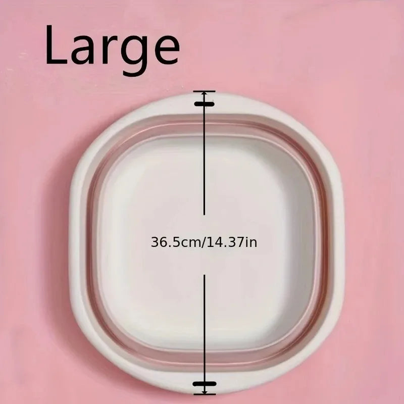 Wash Basin Laundry Baskets 3 Pack Collapsible Tub Space Saving.