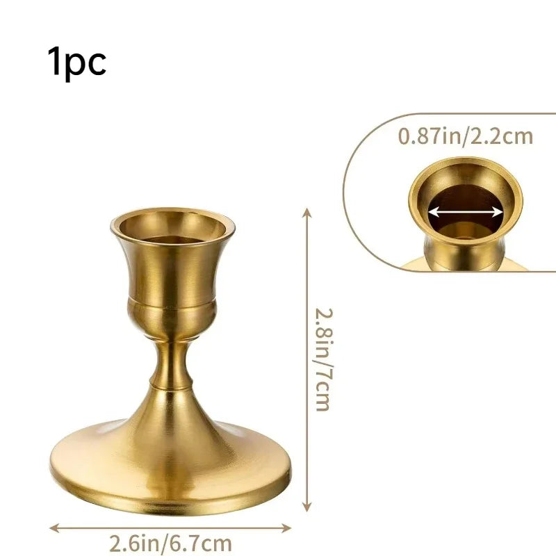 Vintage and elegant metal tabletop candle holders 1pc/3pcs