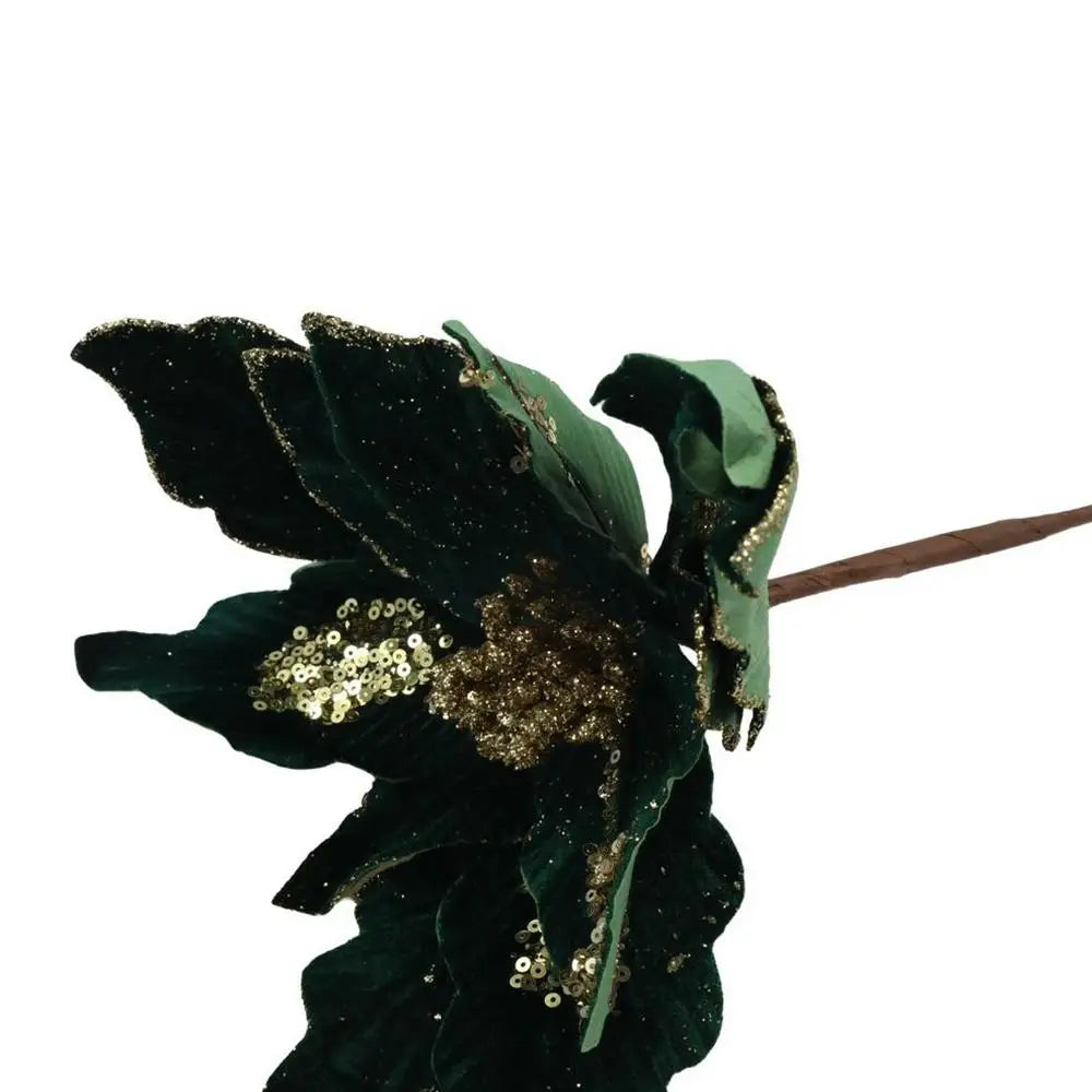 Hanging Glitter Flower 4 Colors Unique Artificial Christmas Flower.