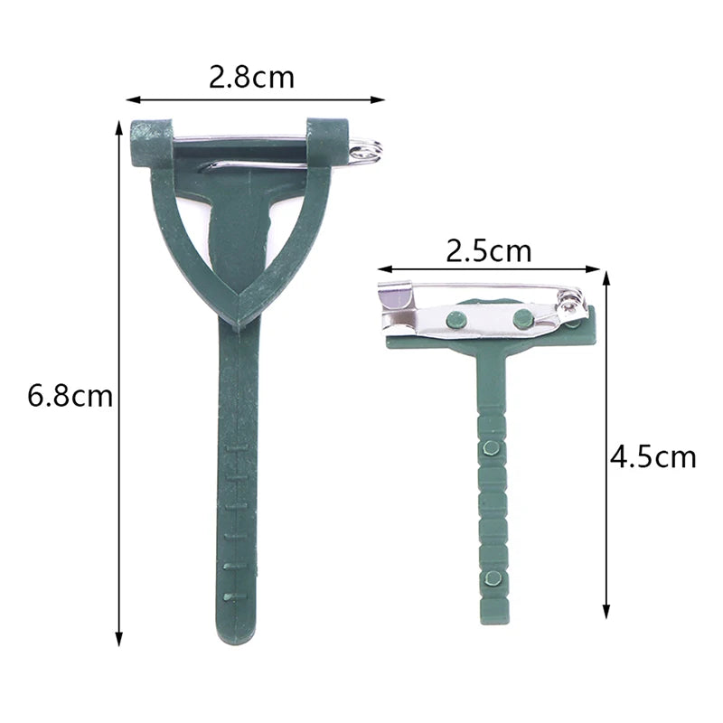 Broches de metal plástico para flores, 10/20 piezas.