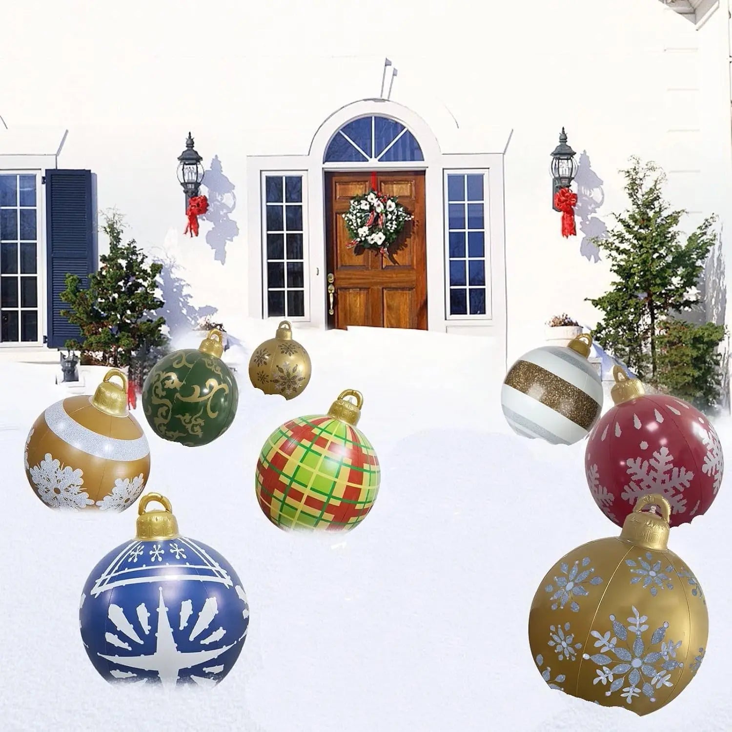Bolas de Navidad - Hinchables 60cm PVC para Exterior.