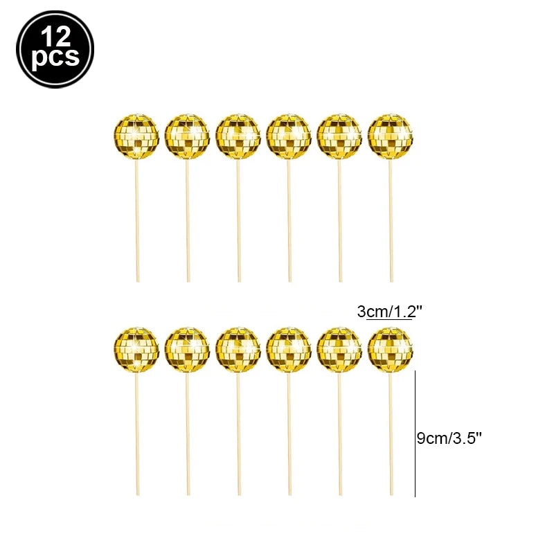 Mirror Disco Ball 70s Party Decorations Reflective Hanging 2-10cm