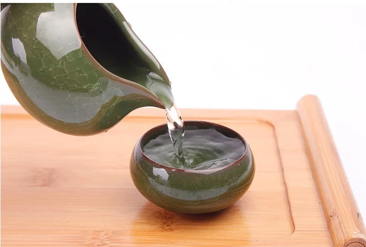 Handgefertigte Ice Crack Keramik Kerzenleuchterschale