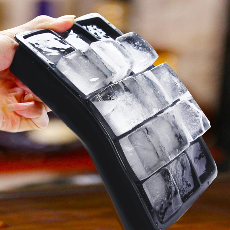 Moldes de silicona para cubitos de hielo para el hogar o el bar, 4/6/8/15 rejillas