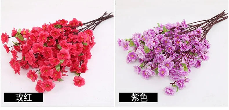 Flores artificiales de primavera de flor de durazno