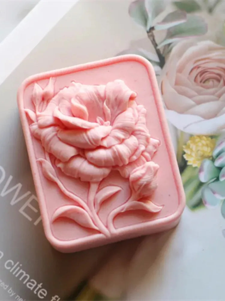 Elegant Sunflower Soap Mold 3D Rectangler