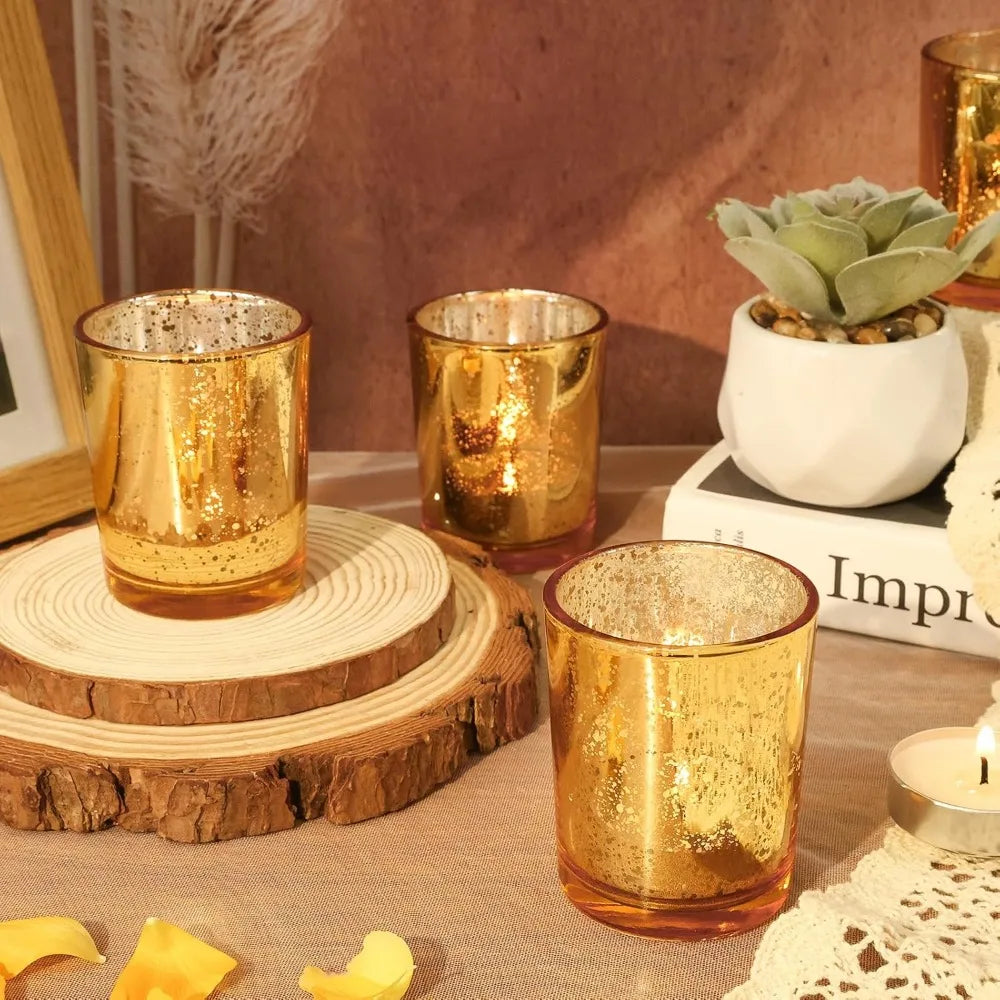 Teelichthalter aus Quecksilberglas