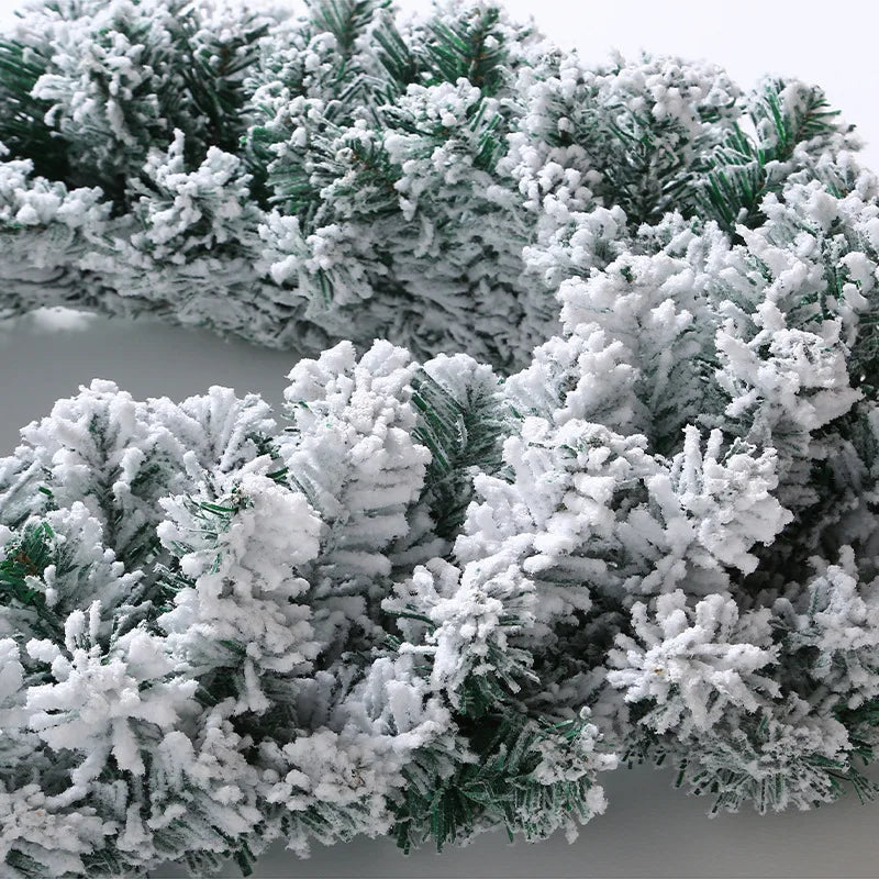 Artificial Pine Leaf Rattan Strip Green Christmas Garland Wreath