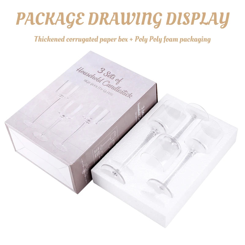 Tragbarer Kerzenhalter aus Glas für Bar, Tasse, Teelicht