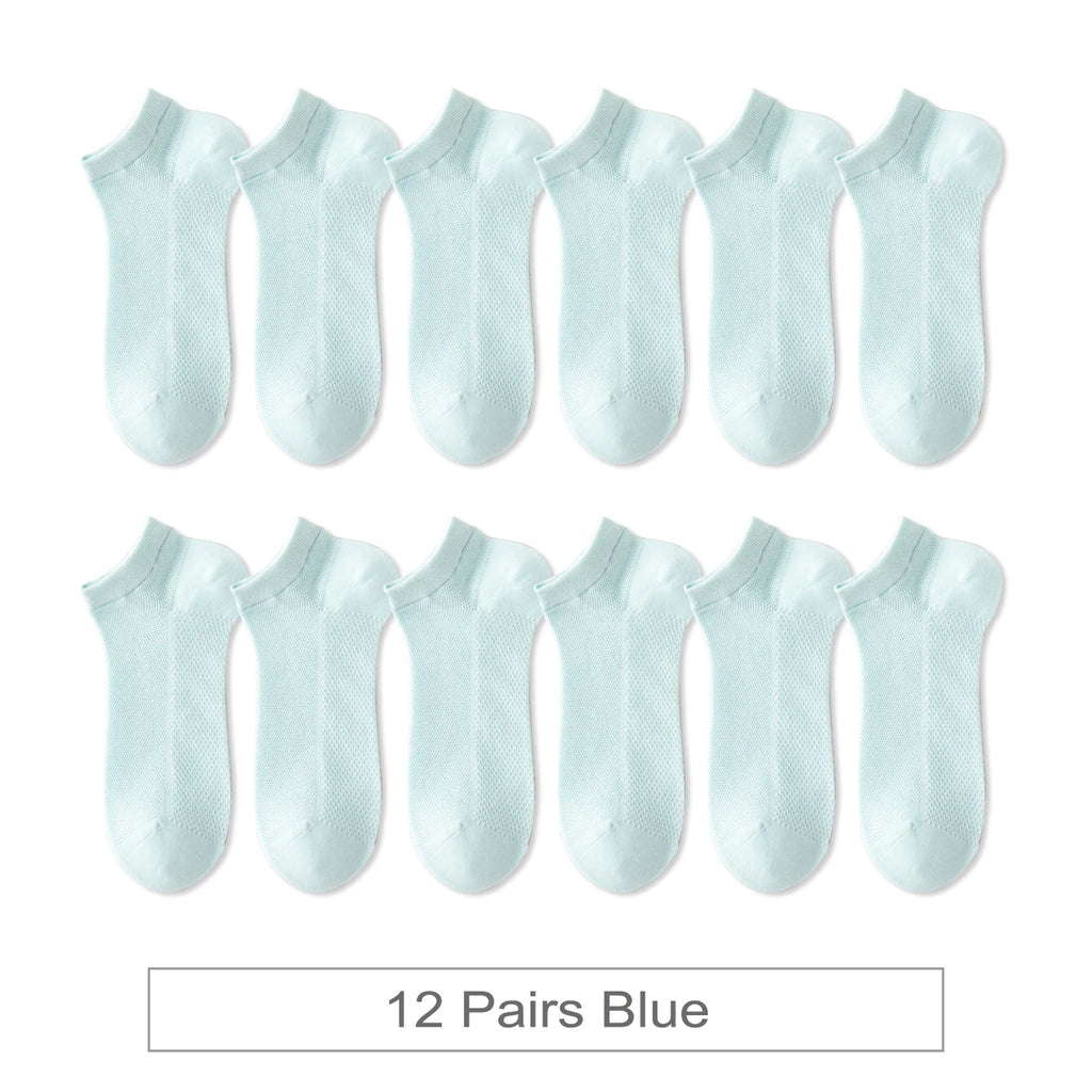 Woman Cotton Socks Short Thin Mesh Breathable